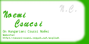 noemi csucsi business card